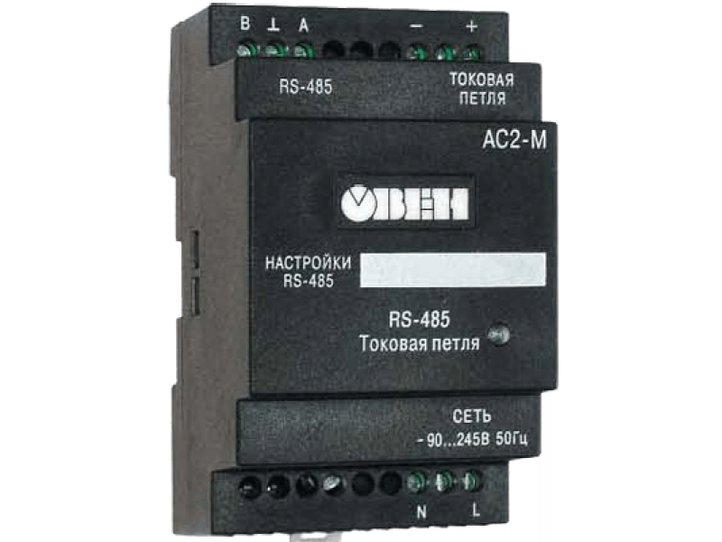 Преобразователь интерфейсов «токовая петля»/RS-485 ОВЕН АС2-М